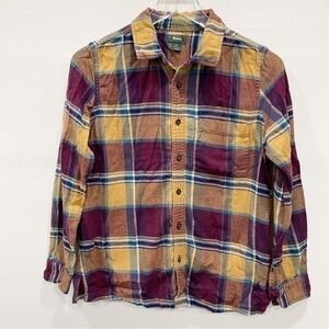 Roots Plaid Button Down Shirt Cotton Men’s Small